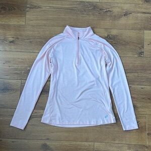 Asics Pink Fitted Long Sleeve Zippered Tee